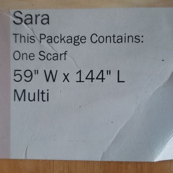 Two New Rose Gray Sheer Scarfs 59" X 144" - Picture 2 of 7